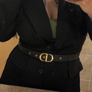 Dior Black Cannage Belt